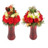 Christmas Holiday Combination III 3 Arragements with Vase